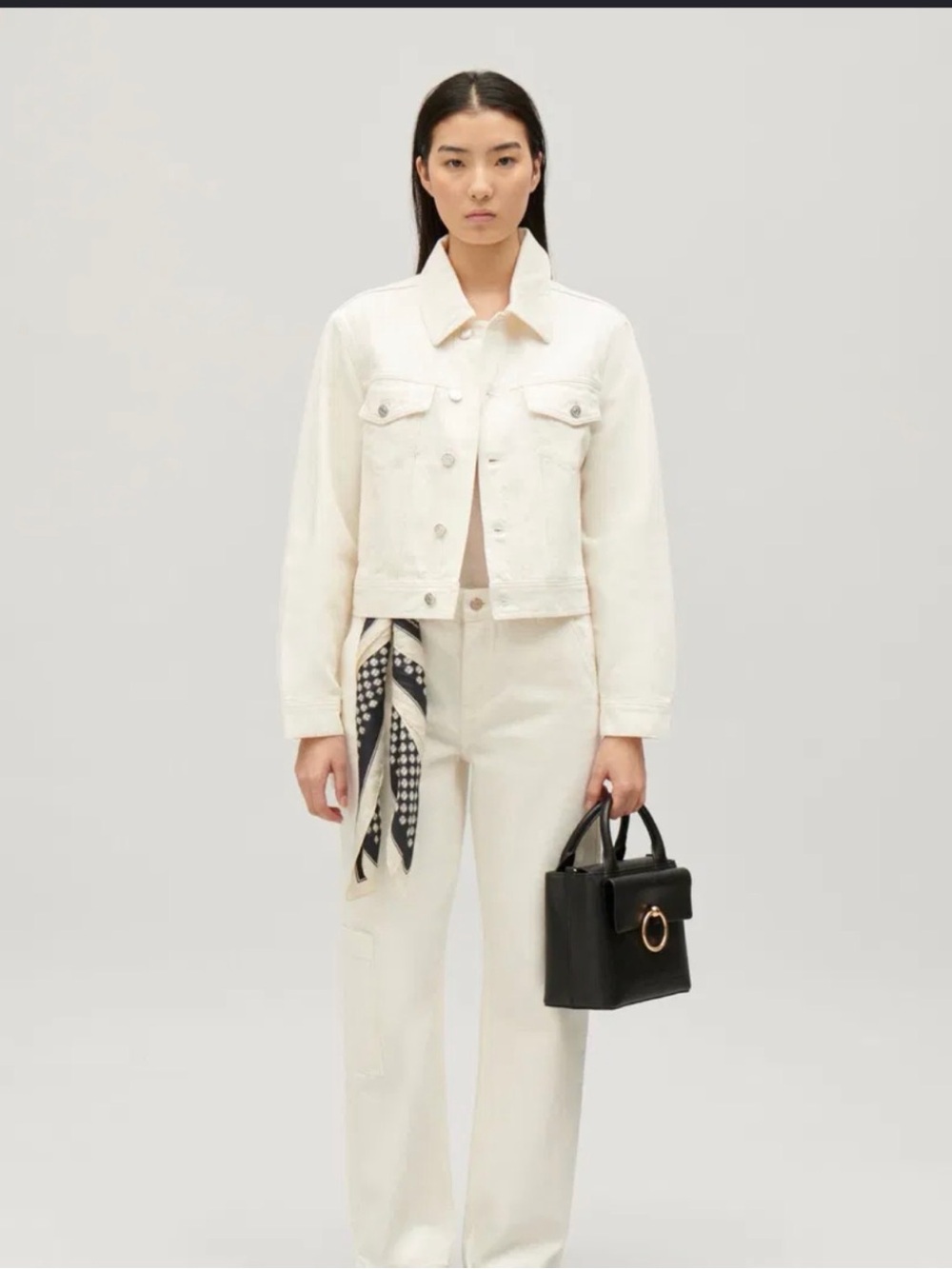 claudie Pierlot White Denim Jacket